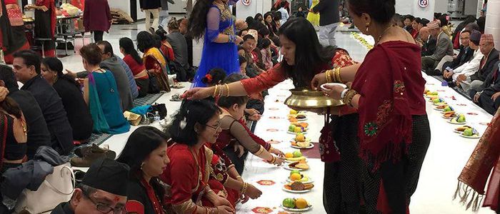 नेवार समुदायले आज लगाए भाइटीका