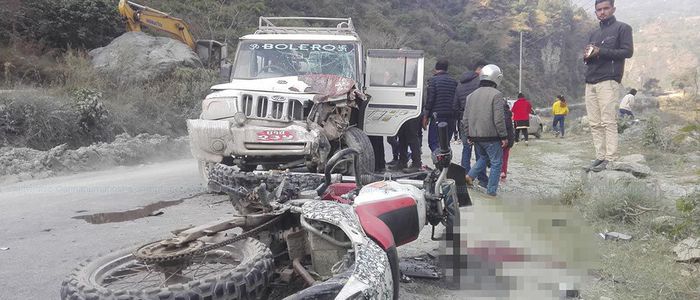 मोटरसाइकल दुर्घटनामा परी एकजनाको मृत्यु