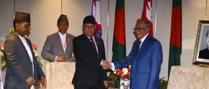 बंगलादेशी राष्ट्रपति अब्दुल हमिद र प्रचण्ड बिच भेटवार्ता